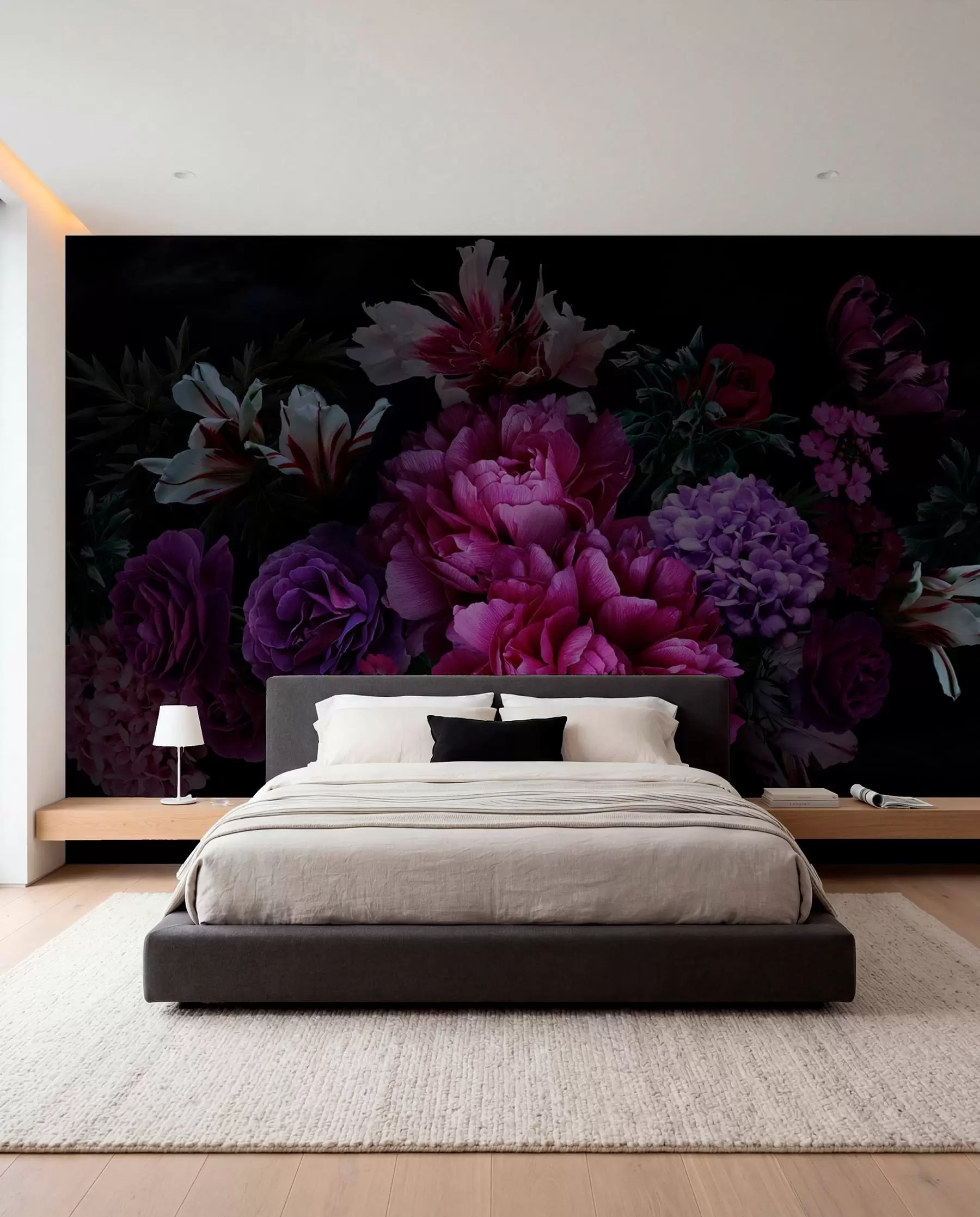wall murals Božuri u bobičastim tonovima u72224