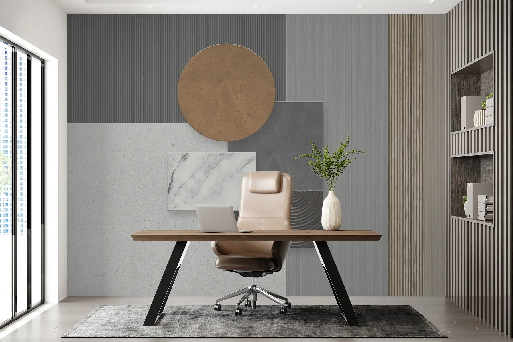 wall murals Смеђа, дрво е правоугаоник u15868