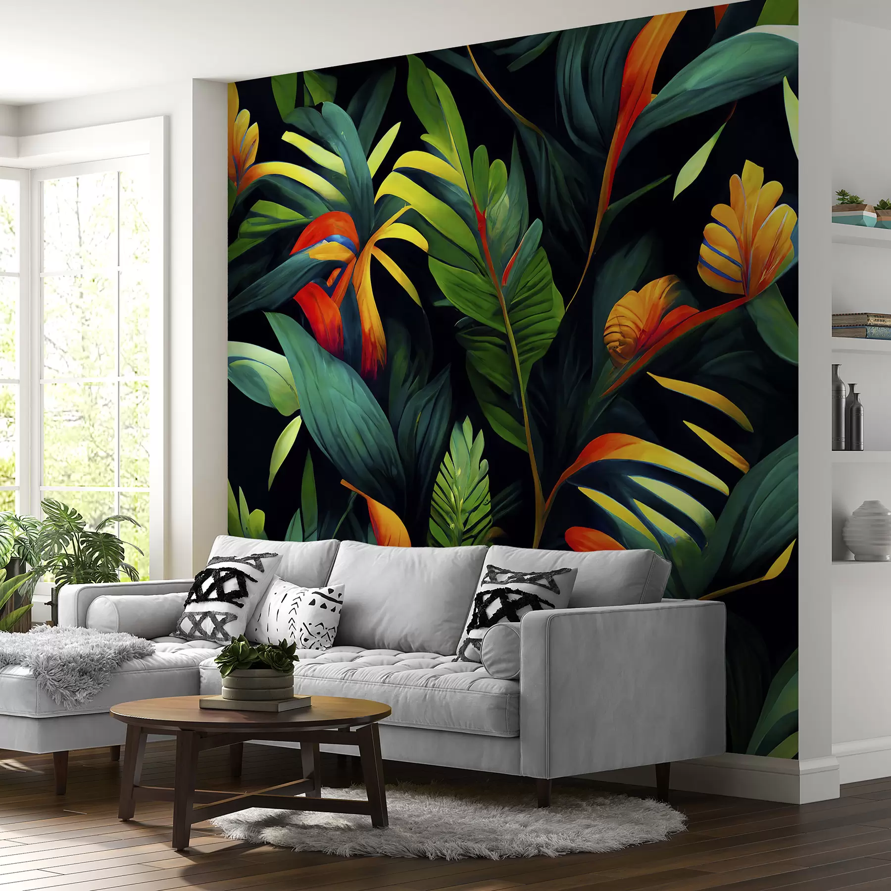 wall murals Светла тропска џунгла u72390