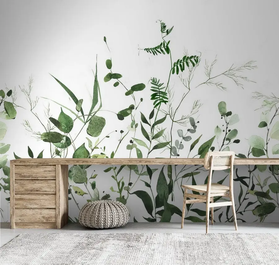 wall murals Зелене дивље гране u72395