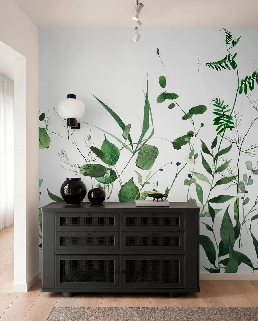 wall murals Зелене дивље гране u72395