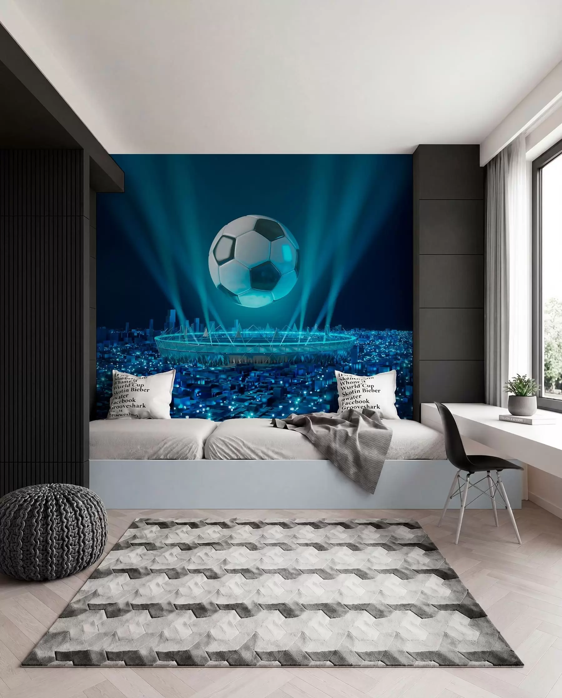 wall murals Stadion pod plavim svjetlima u72793