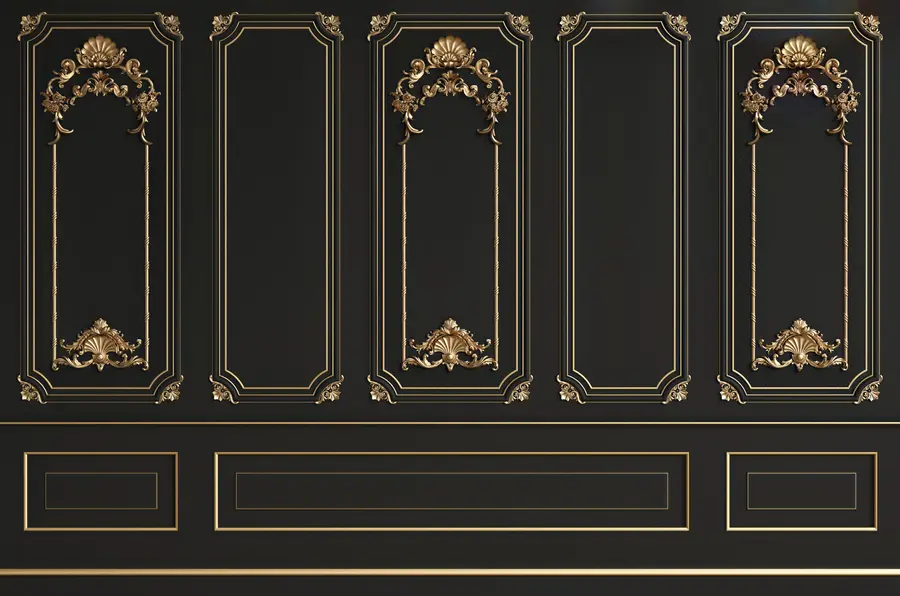 wall murals Класични Френцх БУЗЕРИ Зид у црном u72623