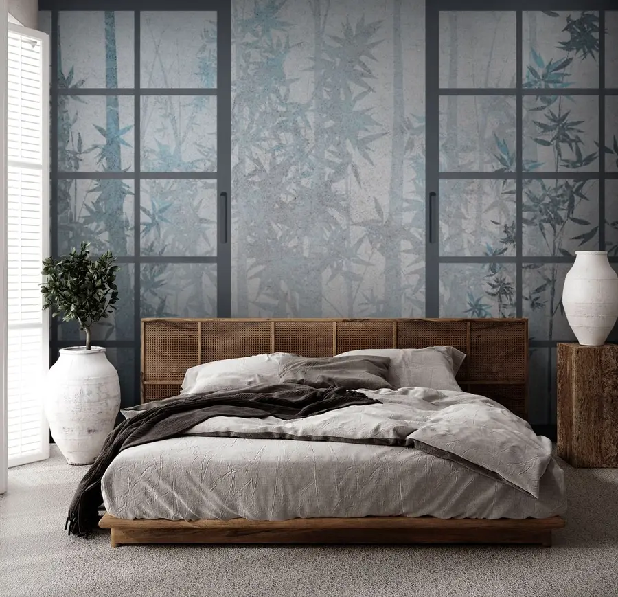 wall murals БАМБОО Јапански традиционални стил врата Јапанди стил u73365