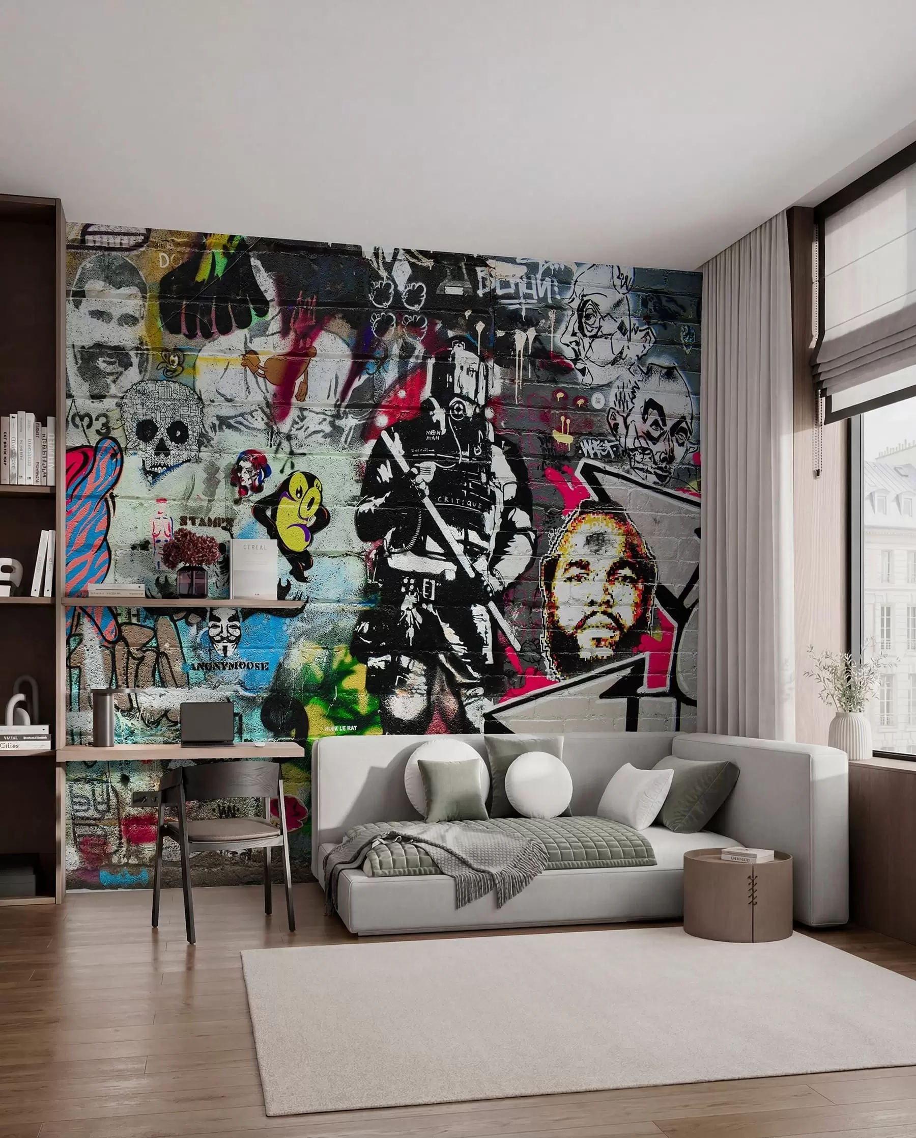 wall murals Kolaž ulične umjetnosti u12434