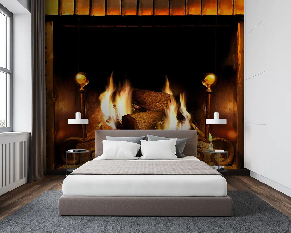 wall murals Горући камин u55934
