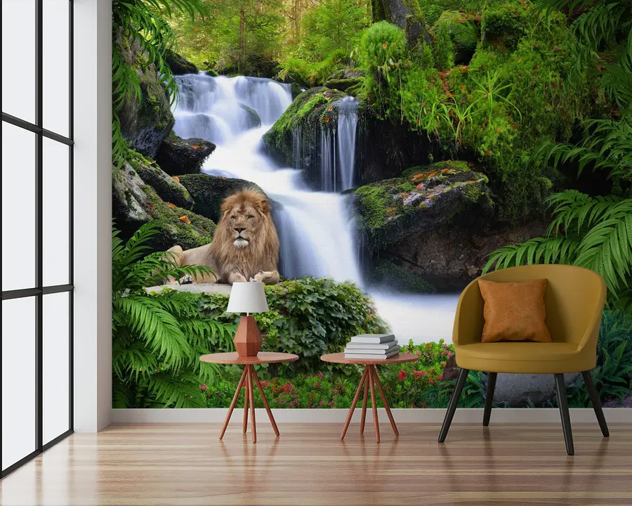 wall murals Лав на водопаду u62920