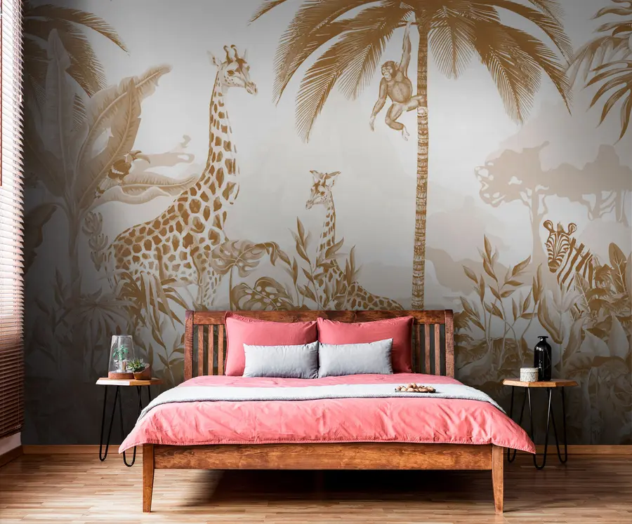 wall murals Монохроме арт сафари u73542
