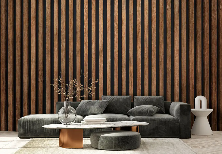 wall murals Дрвене греде на тамној позадини u73670