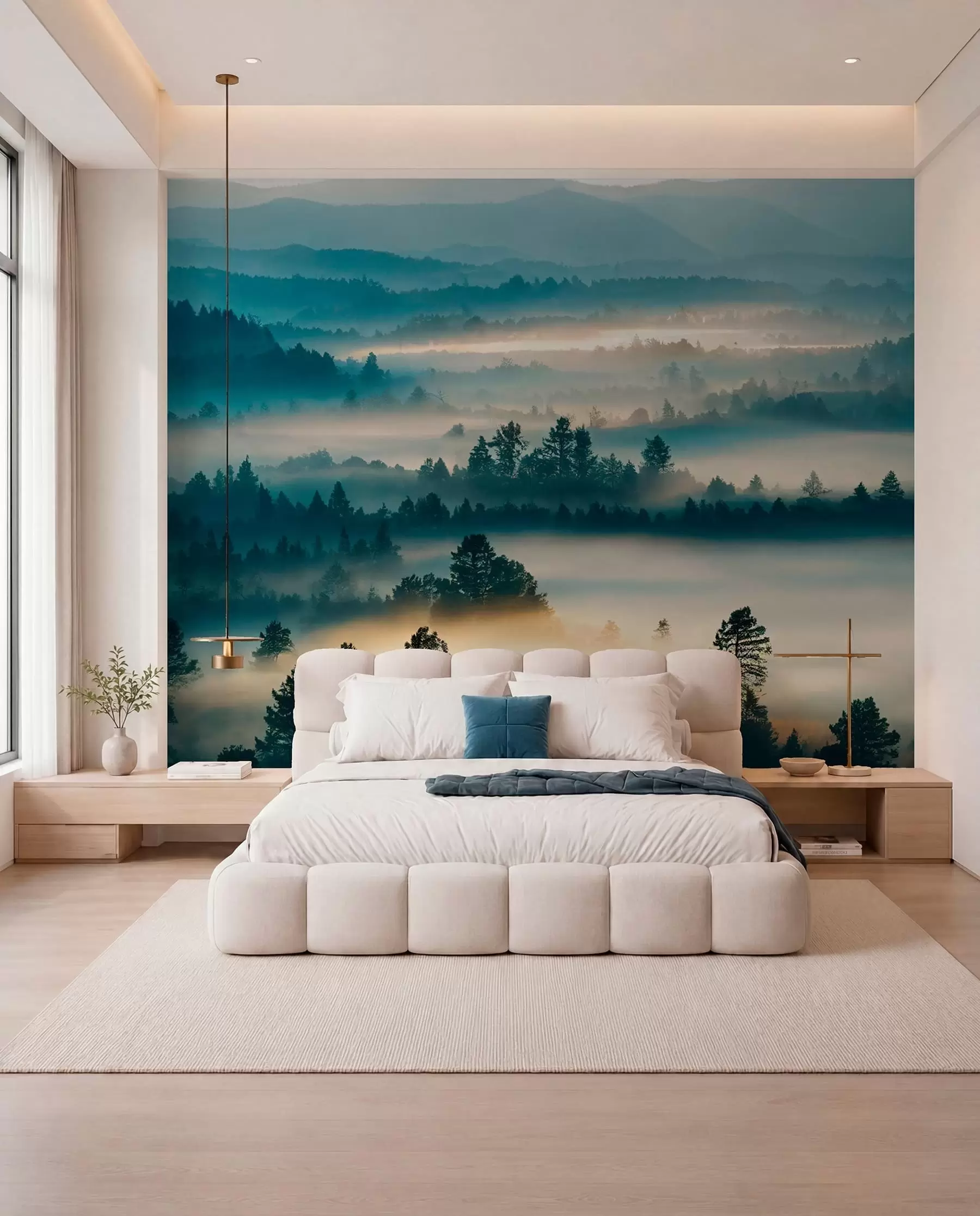 wall murals Šumska ostrva u magli u73865