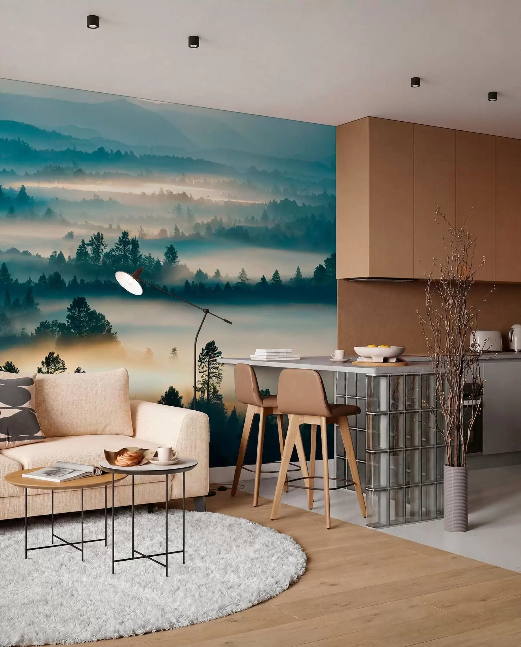 wall murals Зидови магле у шуми u73865