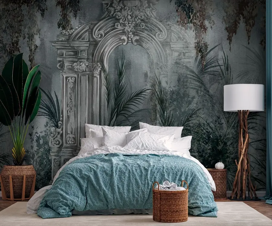 wall murals Нови тренд декорског античког лука у биљкама u73897