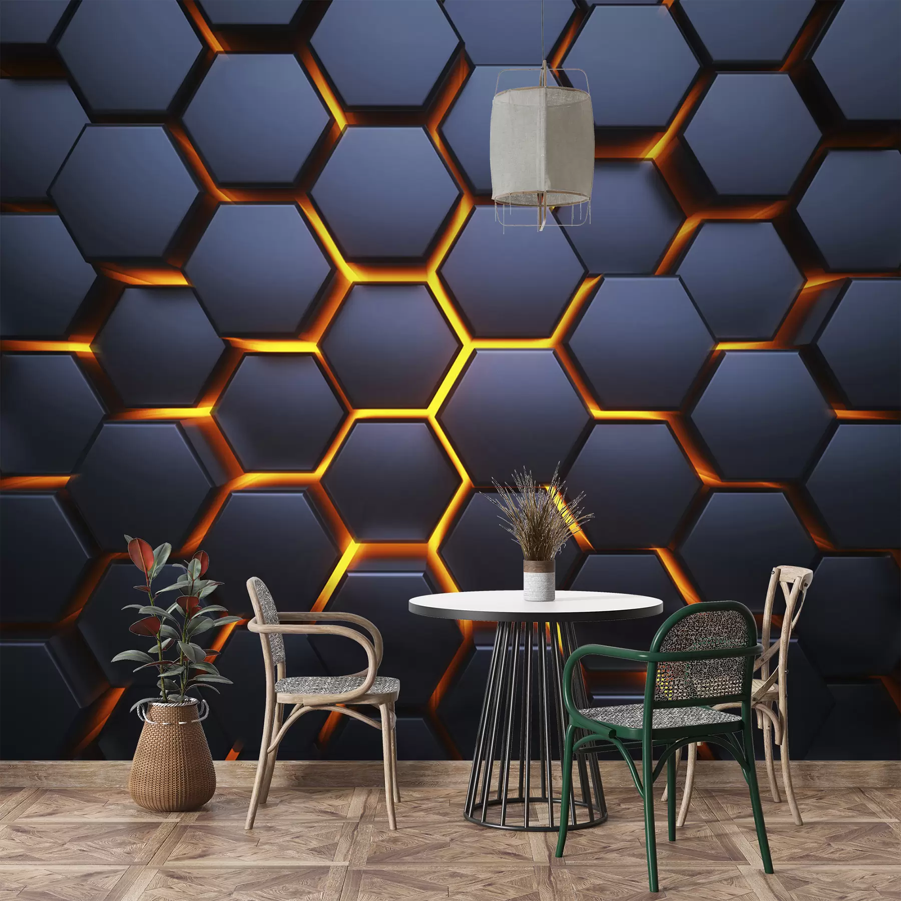 wall murals Лагано сјај испод хексагона u93570