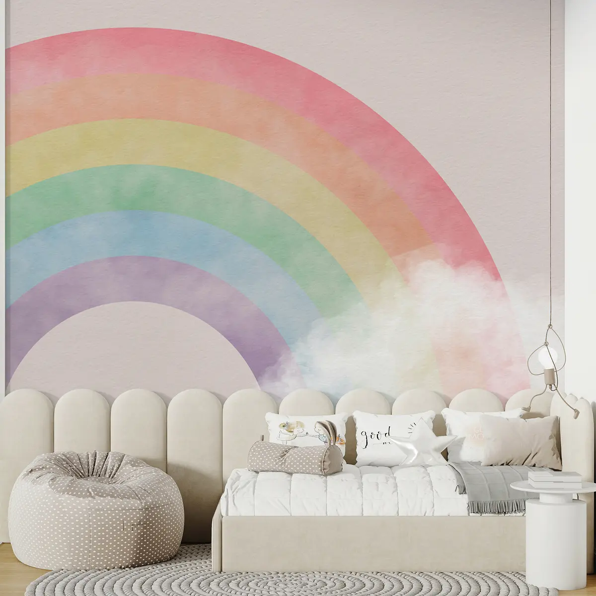 wall murals Duga kroz meke oblake u93619