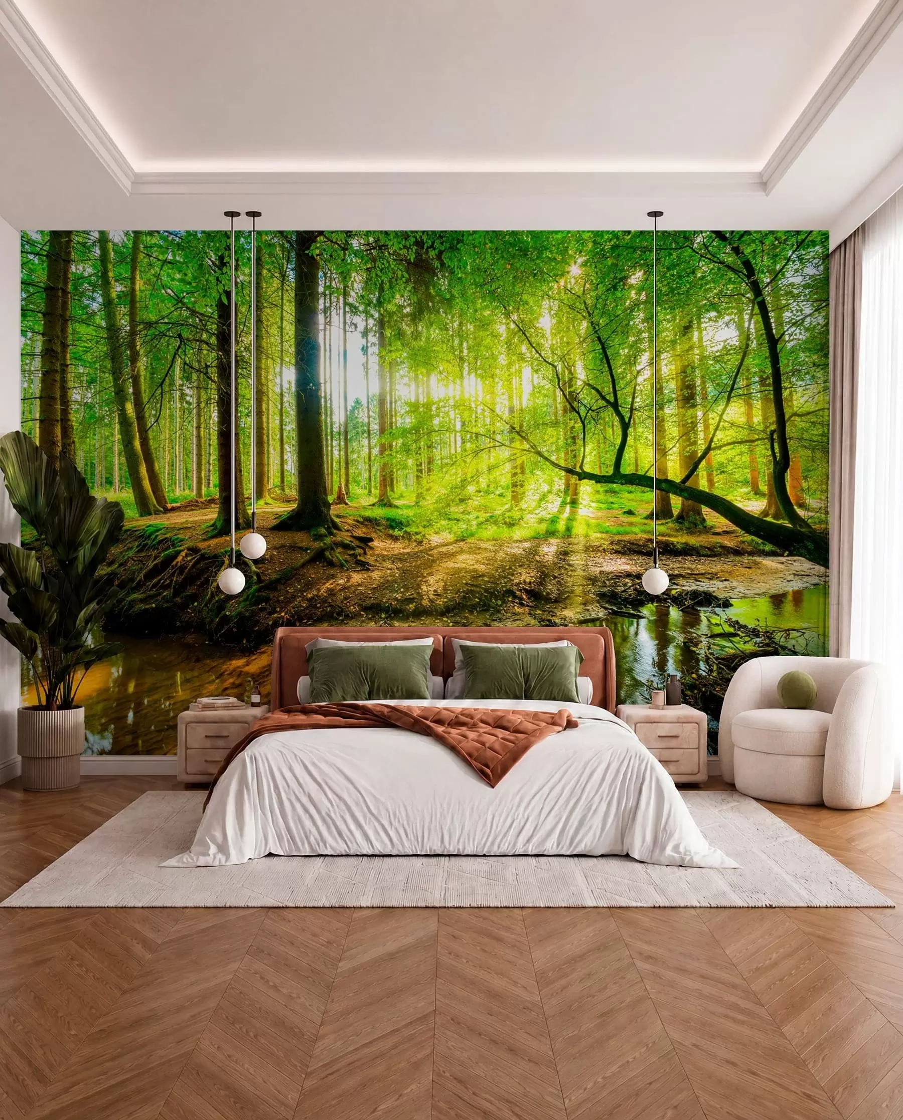 wall murals Šumski potok na suncu u93621