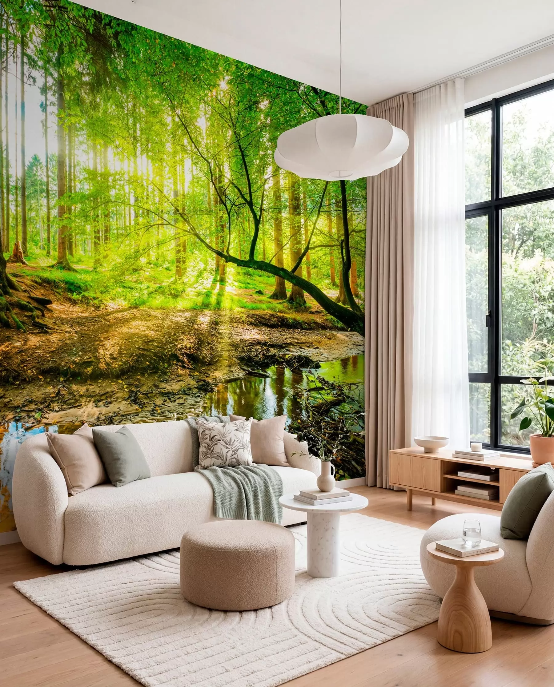 wall murals Šumski potok na suncu u93621
