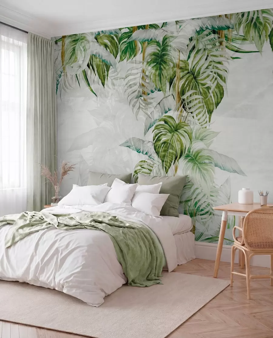 wall murals Pod tropskim lišćem u93228