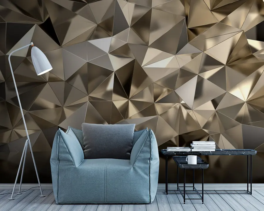 wall murals Браон, троугао и сива u93417