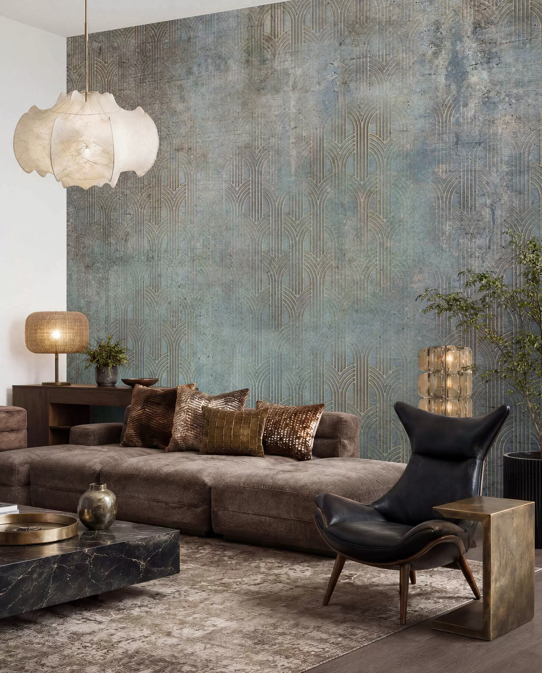 wall murals Patina plave i rđe u73973
