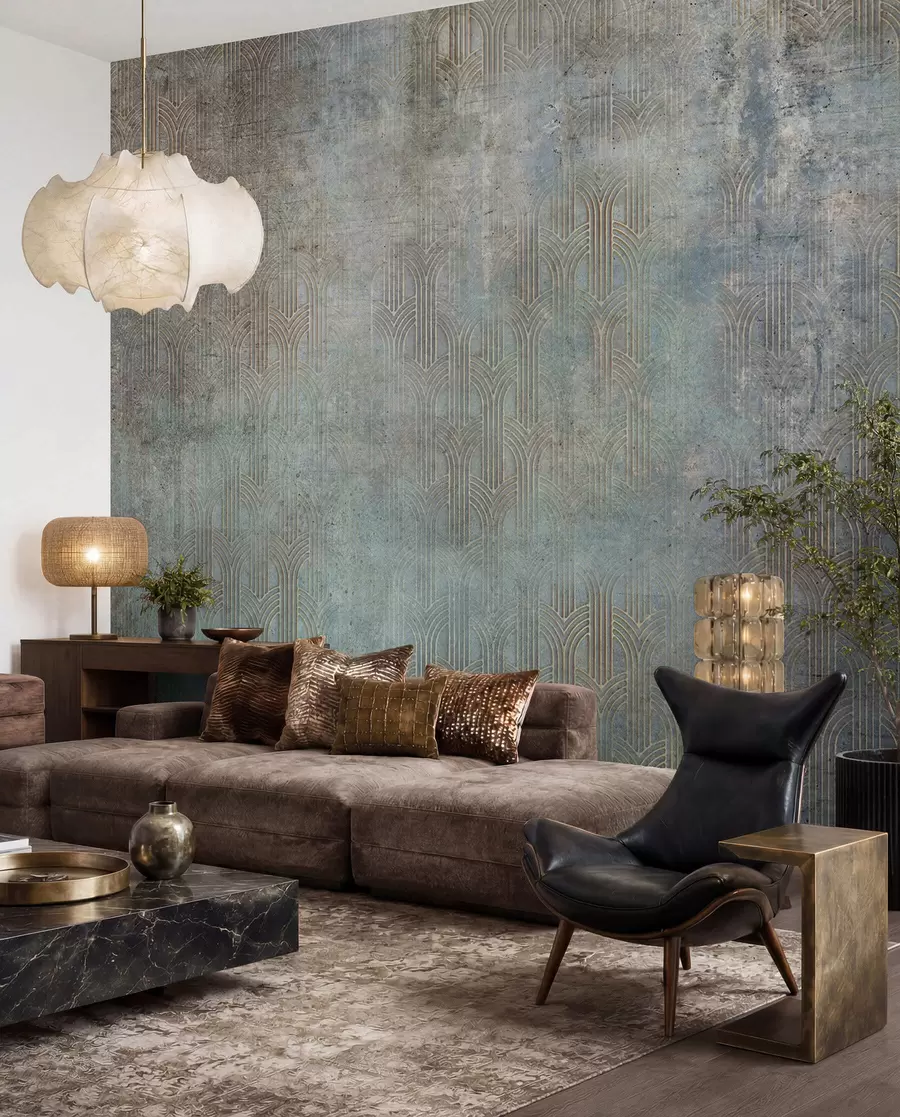 wall murals Patina plave i rđe u73973