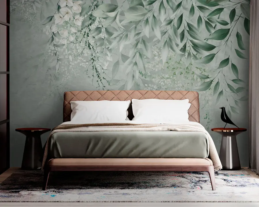 wall murals Ботаничко цвеће на мермеру u73982