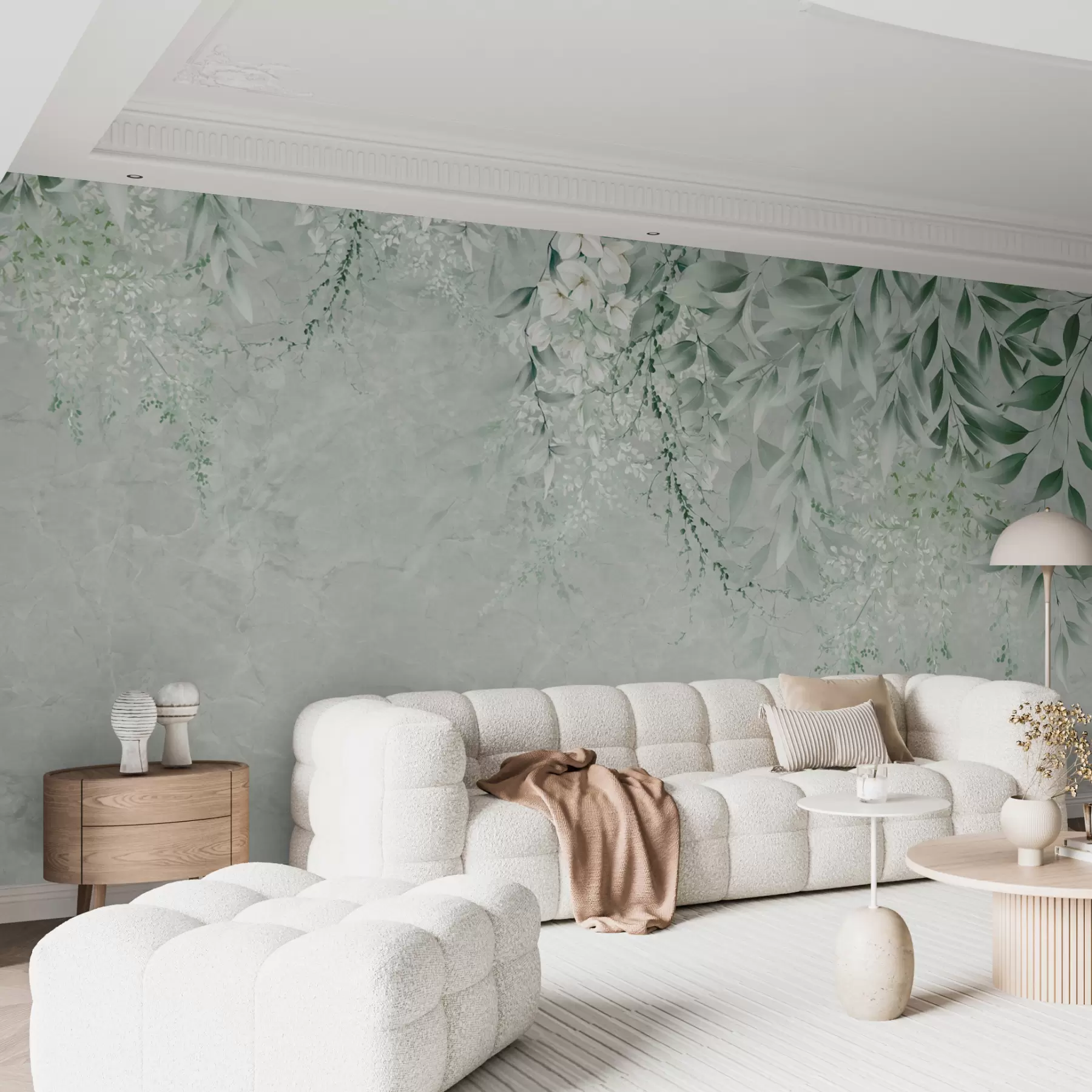 wall murals Ботаничко цвеће на мермеру u73982