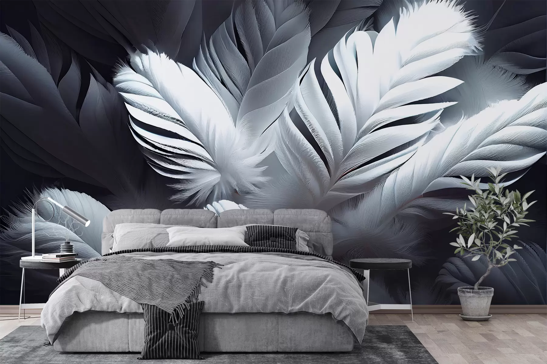 wall murals Блиставо перје u73689