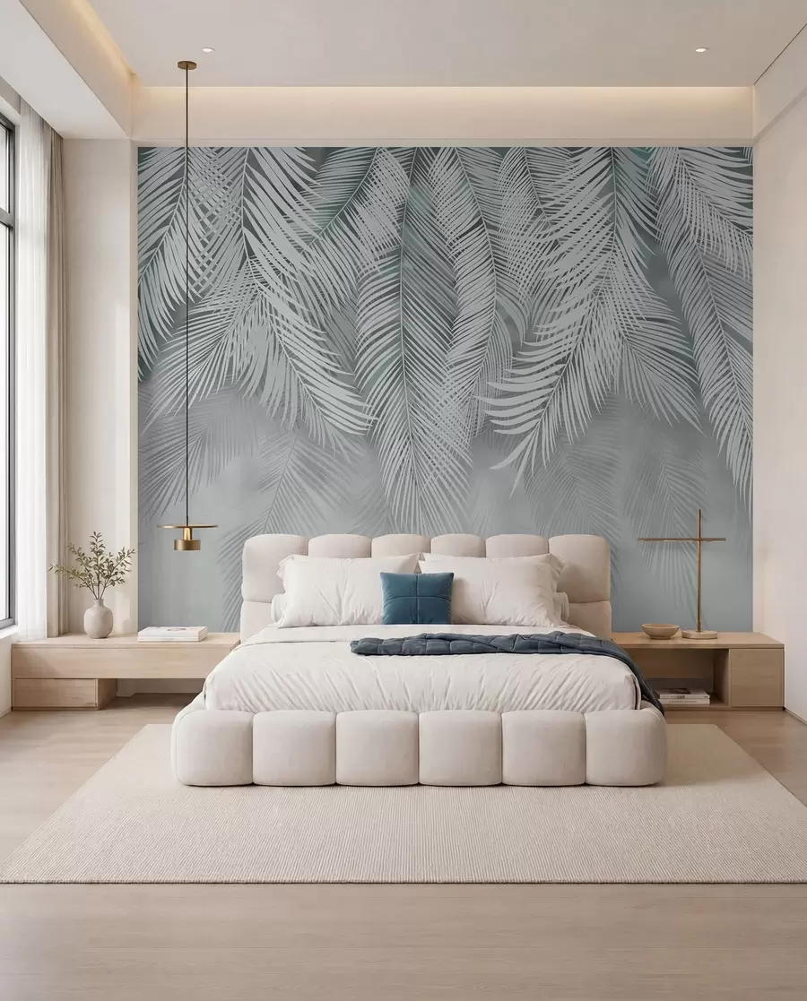 wall murals Palmina zavjesa na žalfiji u48556v3
