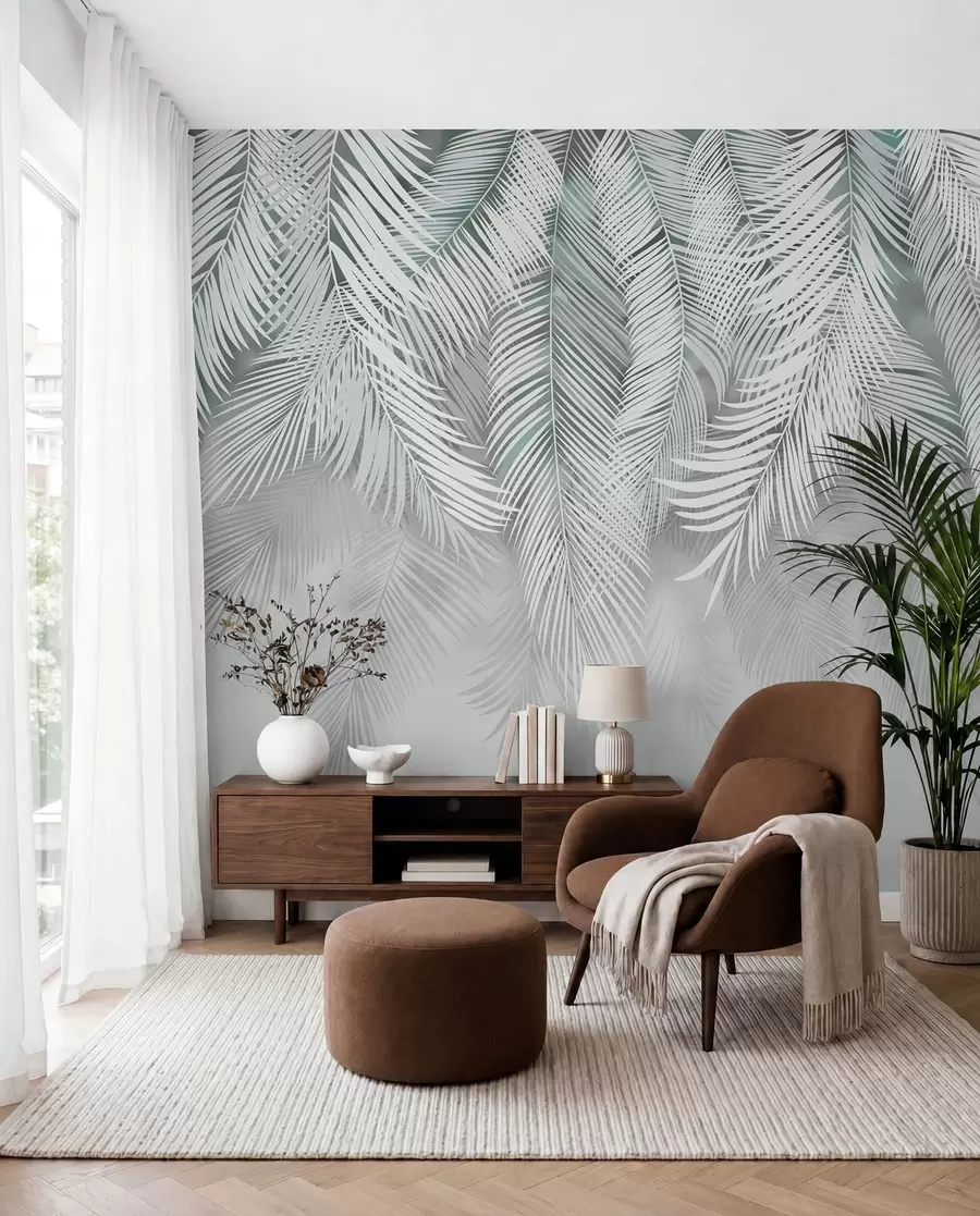 wall murals Palmina zavjesa na žalfiji u48556v3