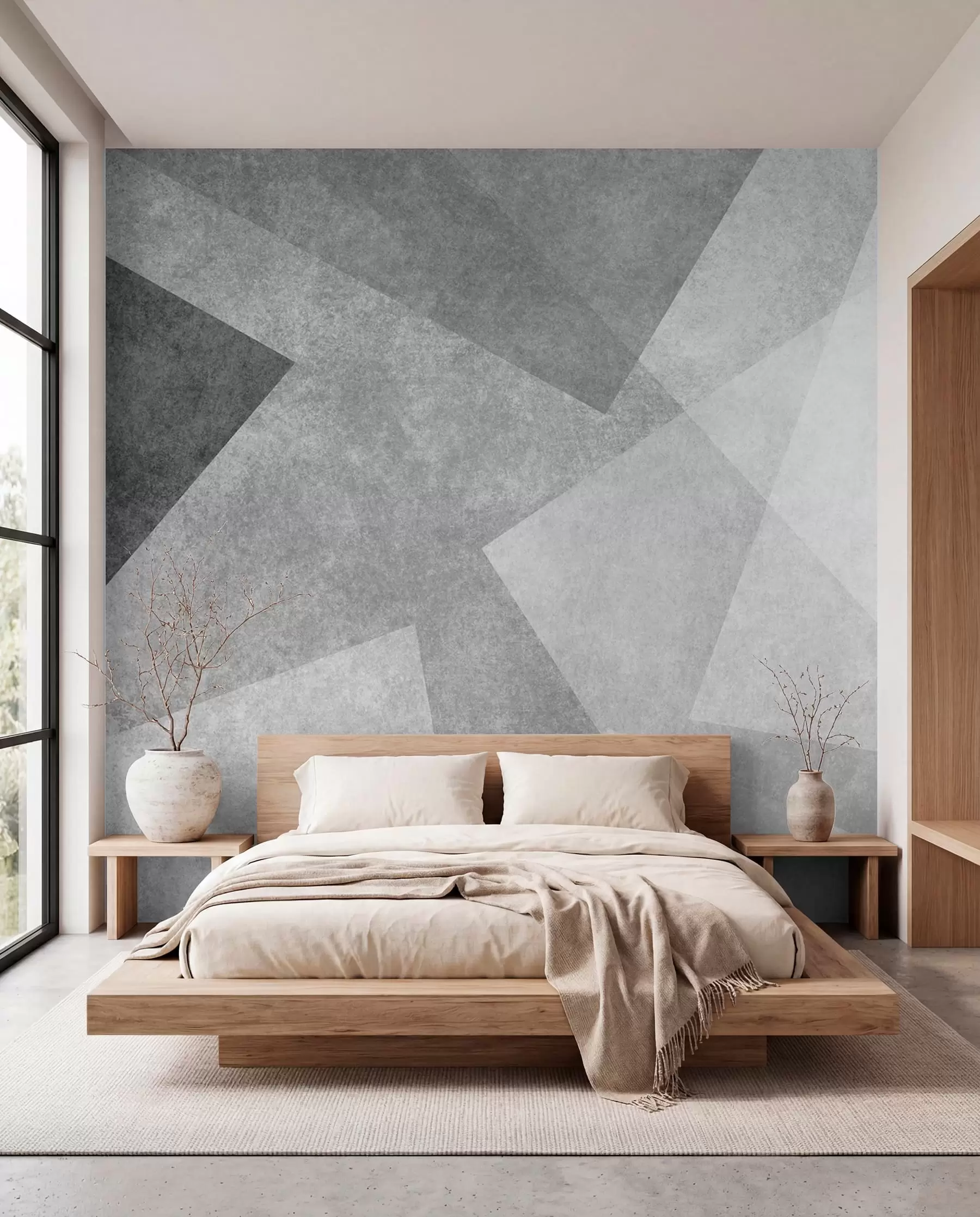 wall murals Površine sivih trouglova u74057