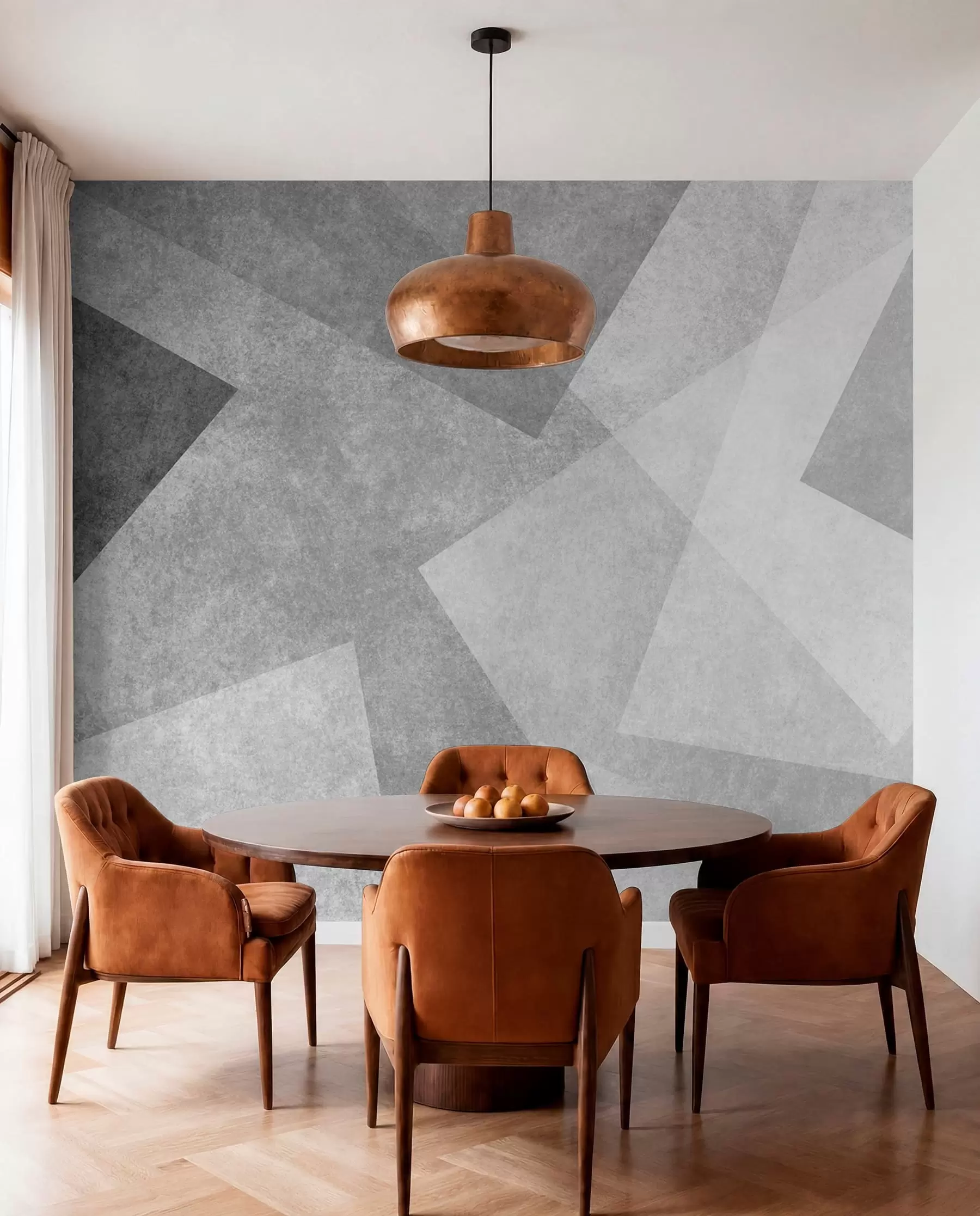 wall murals Геометријска апстракција сиве боје u74057