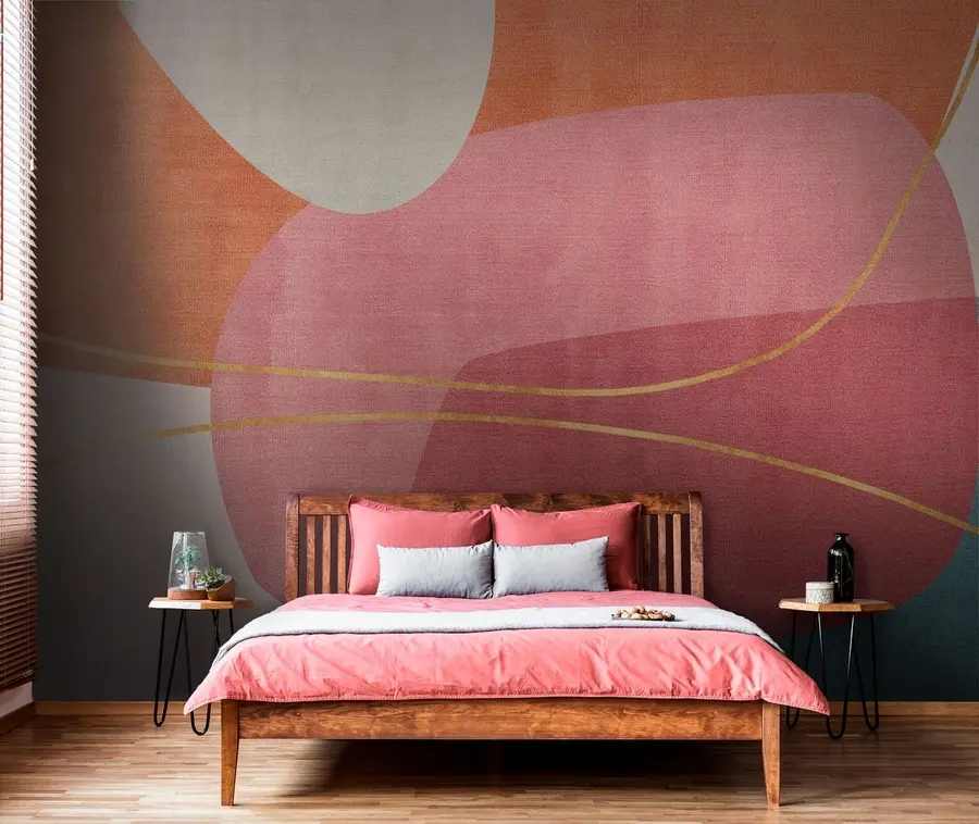 wall murals Геометријски облици, ретро стил u74065