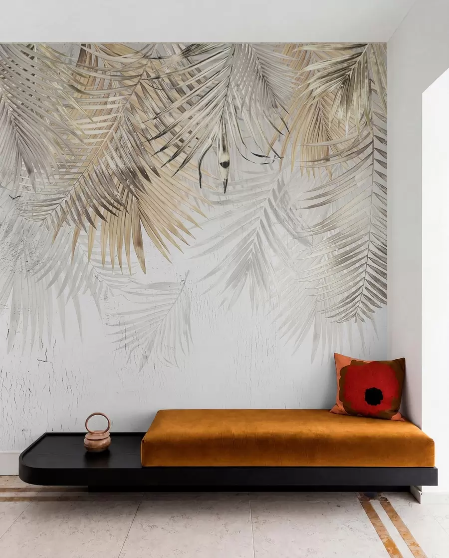 wall murals Лагано тропски листови у стилу Грунге-а u93843