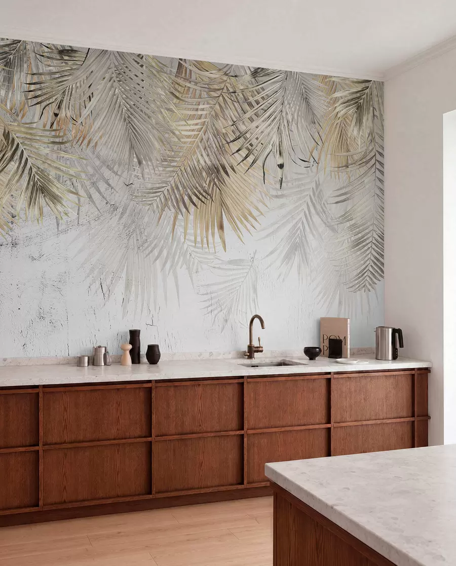 wall murals Лагано тропски листови у стилу Грунге-а u93843