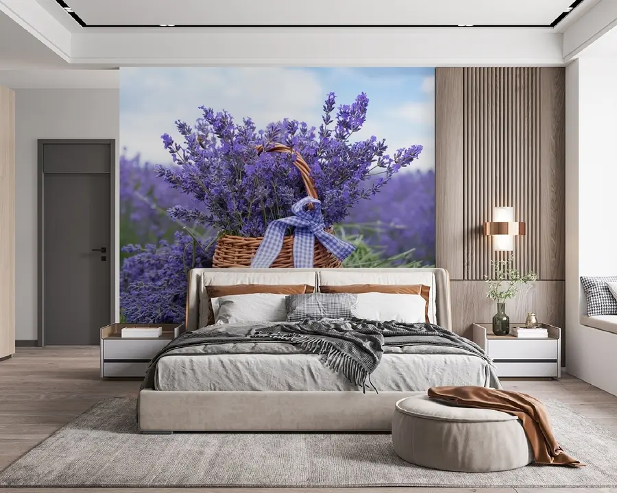 wall murals Корпа са лавандом u92974