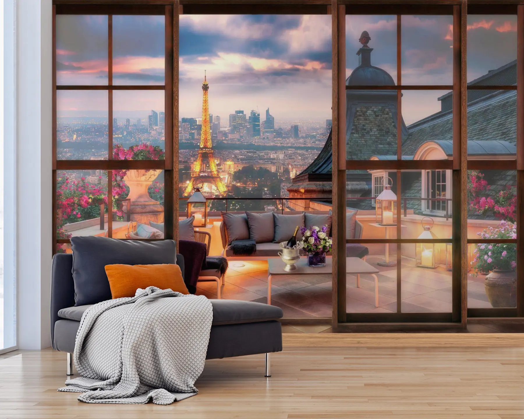 wall murals Облак, зграда и небо u60794