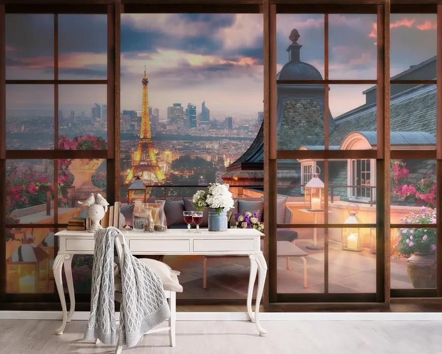 wall murals Облак, зграда и небо u60794