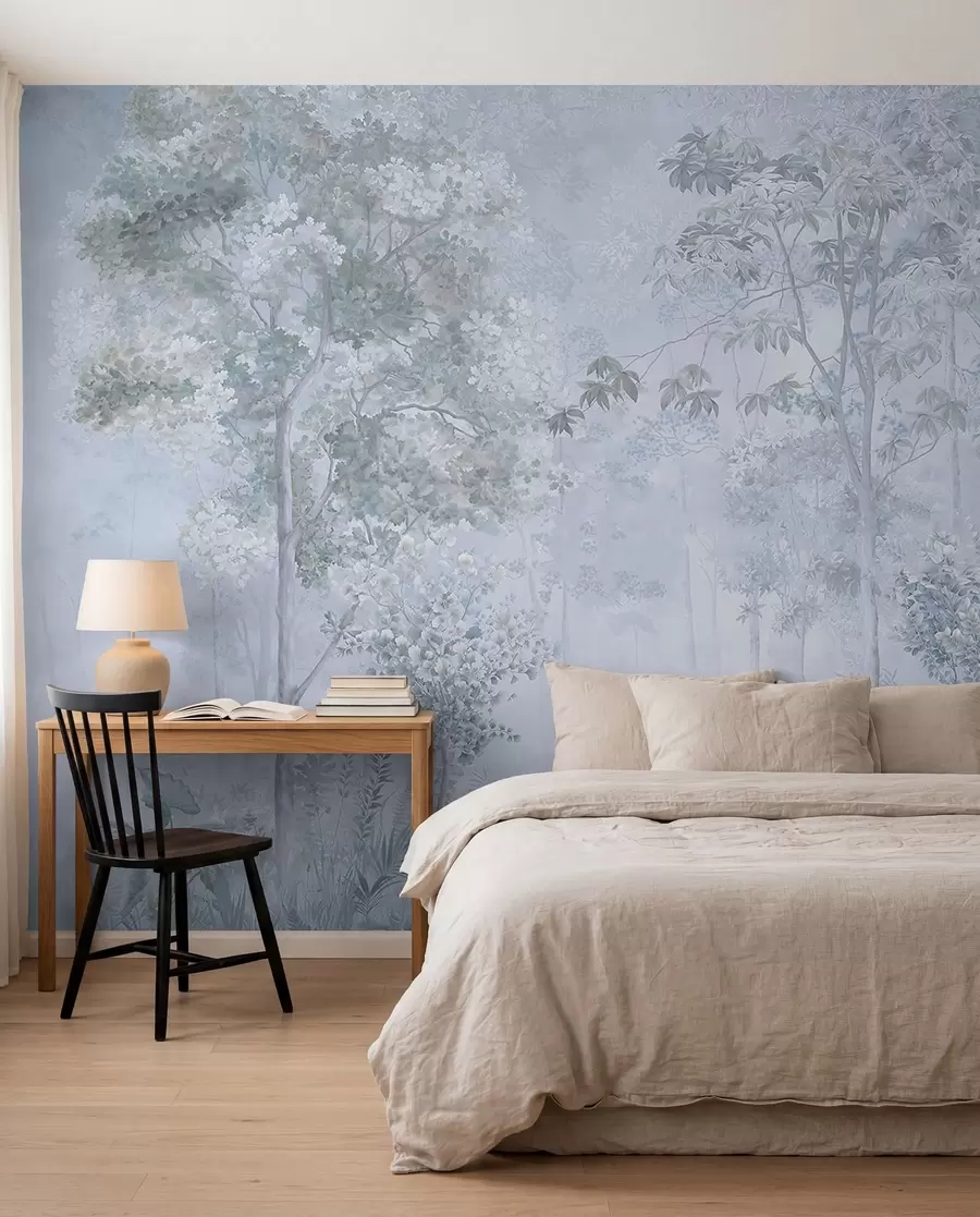 wall murals Стаза у фоггију шуми u78448v3