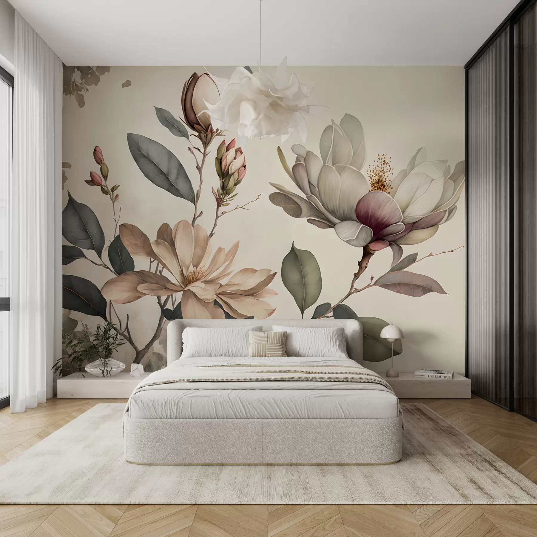 wall murals Илустрација магнолије u93020