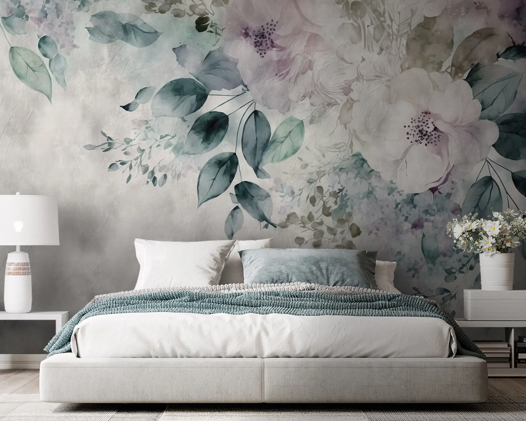 wall murals Деликатна акварела цвеће u93940