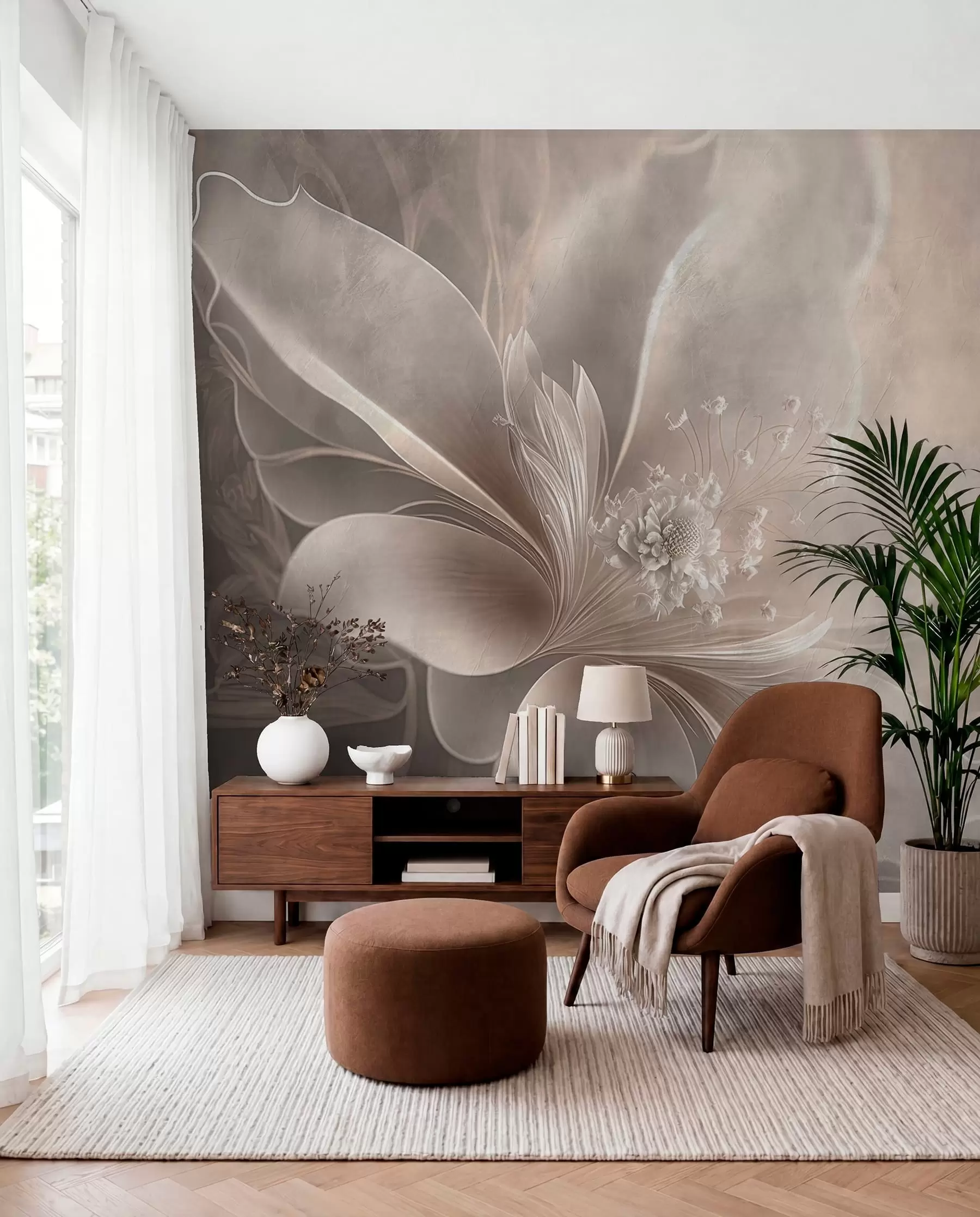 wall murals Latice u kamenoj sivoj u93944