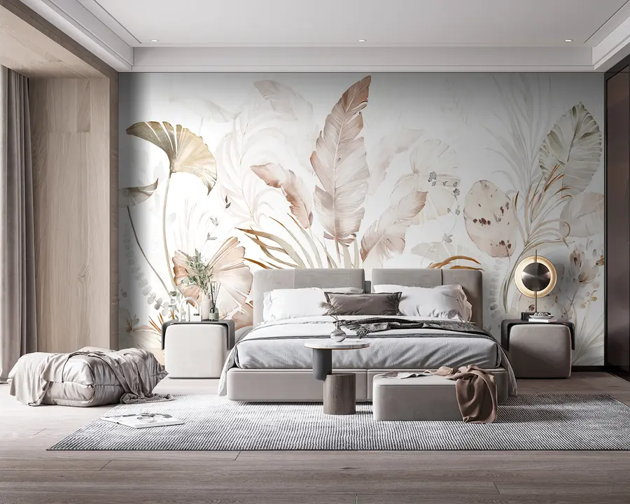 wall murals Водоводну тропски листови u93967