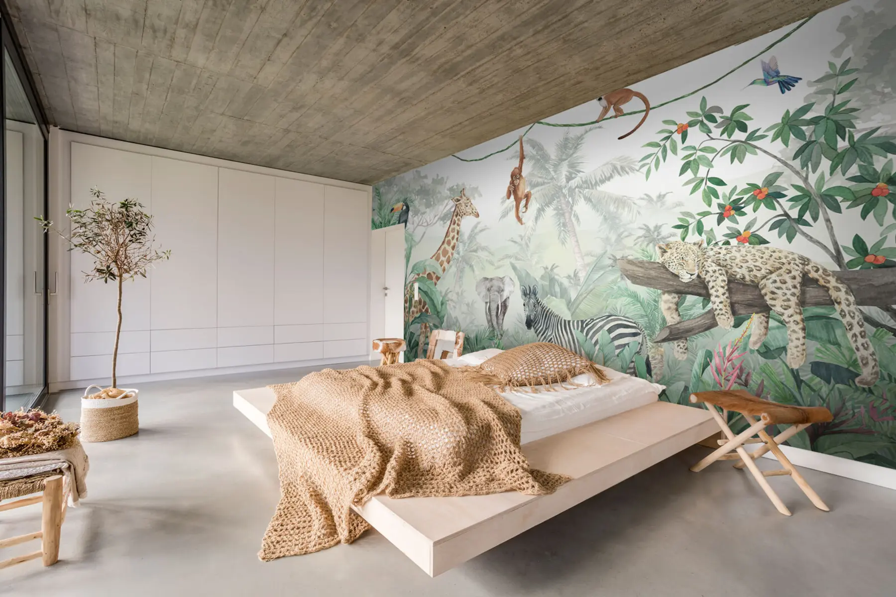 wall murals Панорама џунгле са животињама u74709