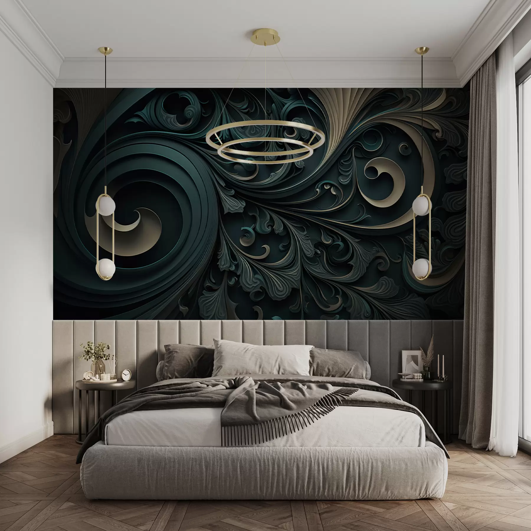 wall murals Дизајнирана позадина са геометријским облицима u74823