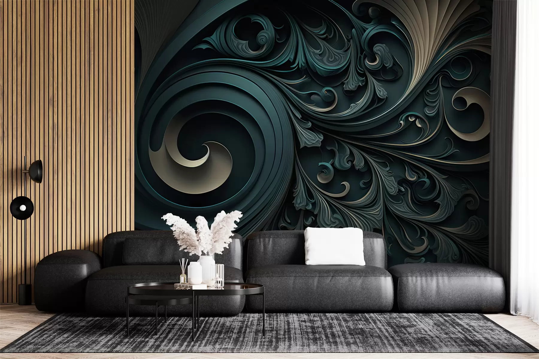wall murals Дизајнирана позадина са геометријским облицима u74823