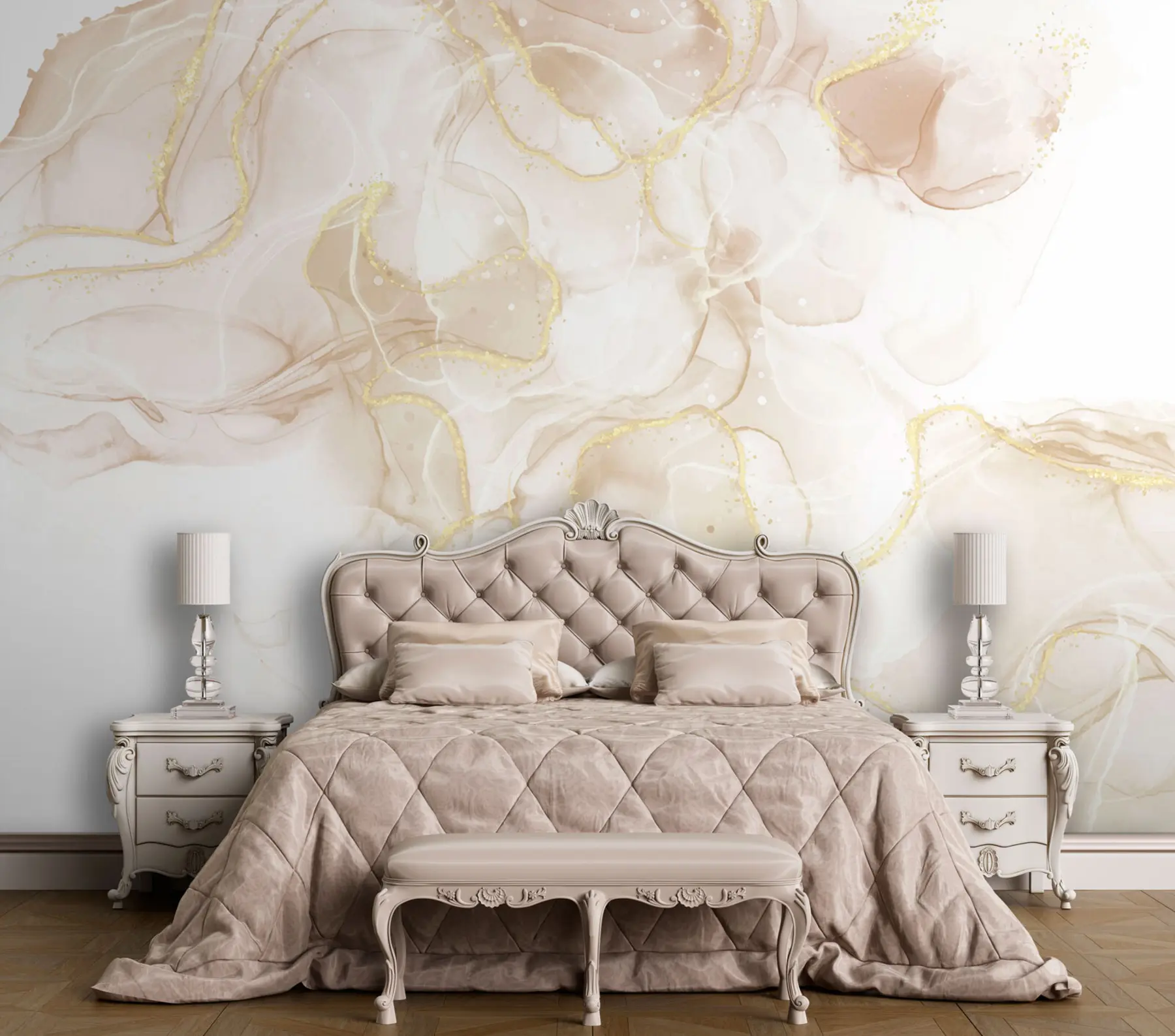wall murals Нежна кремаста течност u75374