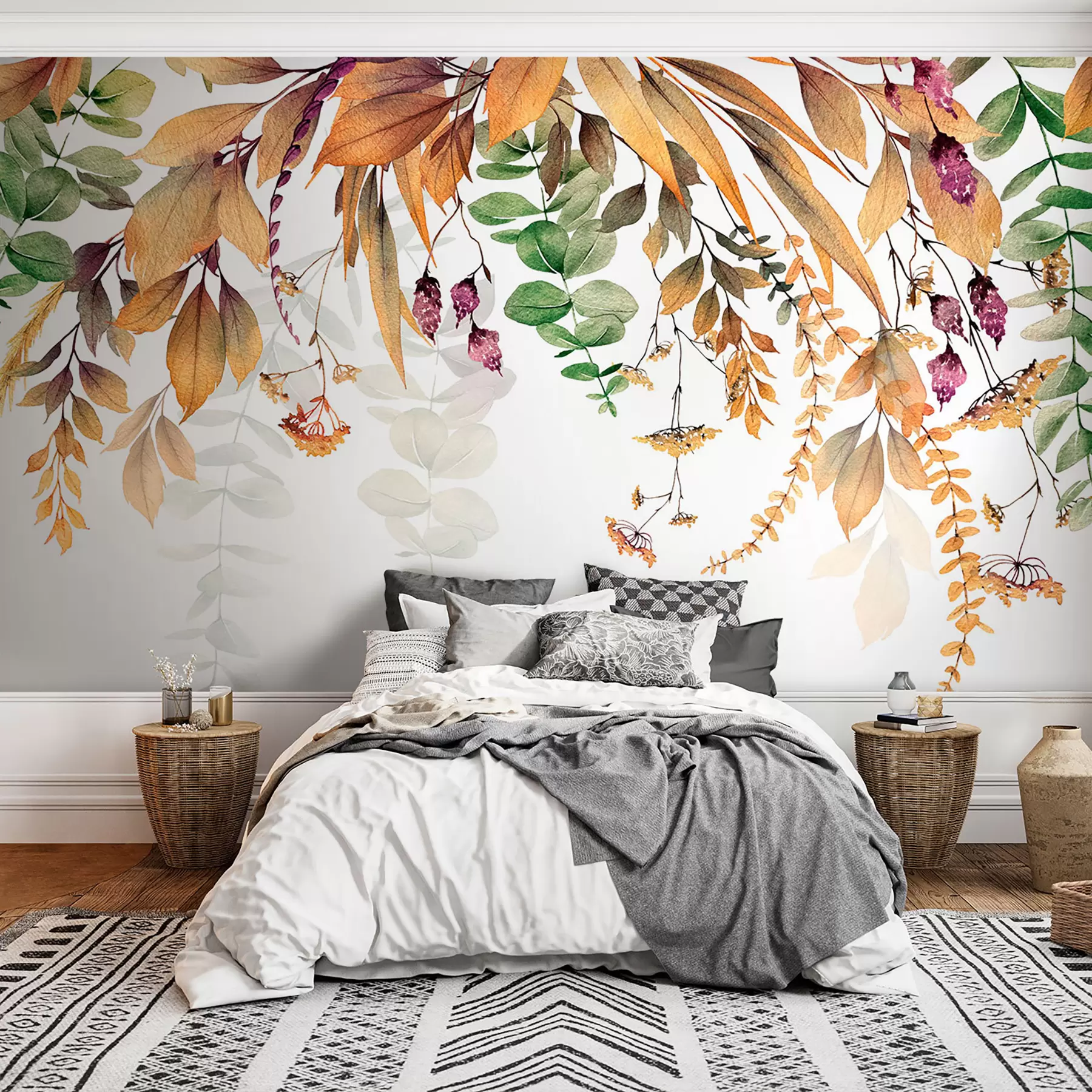 wall murals Цветни оквир са јесењим лишћем u94198