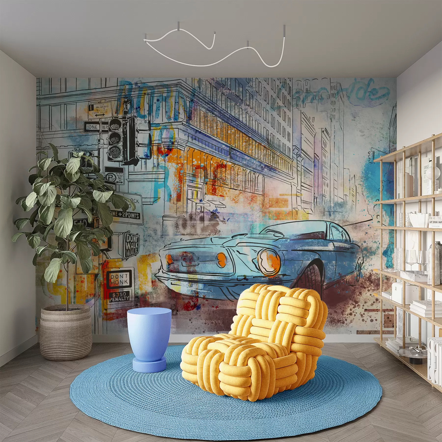 wall murals Графити машина u75814
