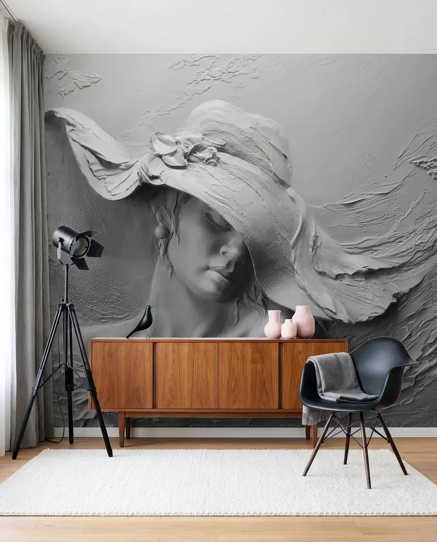 wall murals Dama sa vajanim šeširom u62592
