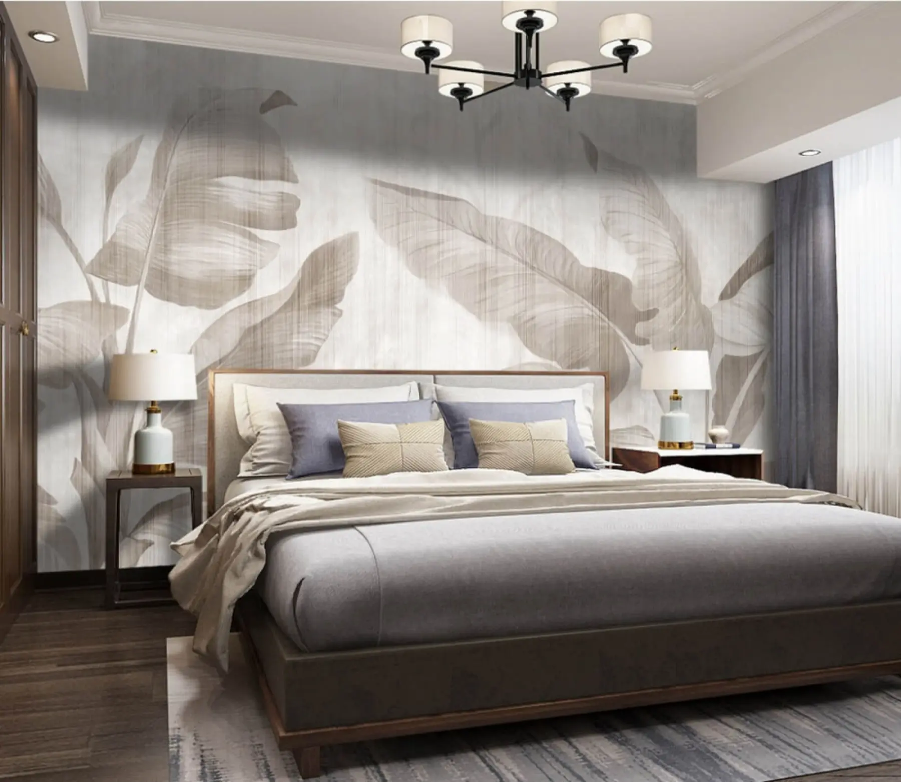 wall murals Тропски листови у стилу Грунге u00299